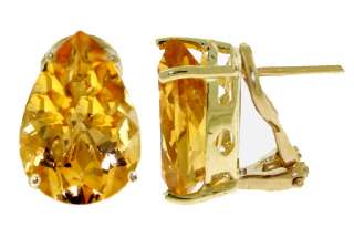   Pear Shaped Natural Citrine Gemstones Set of Necklace, Earrings & Ring