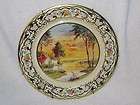 Vtg Daher Decorated Ware Holland Metal Tin Scene Plate