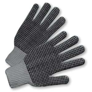 West Chester 708SKBSLG Cotton/Polyester Glove, Two Sided PVC Dots 
