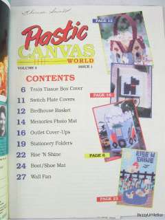 Plastic Canvas World Magazine January 1993 ~ Victorian Fan, Choo Choo 