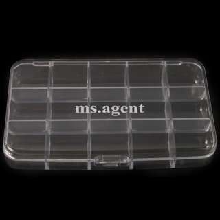 clear plastic for nail art tip storage box case make up tool X010 