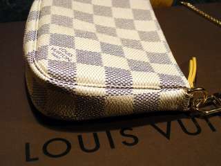 Auth Louis Vuitton Mini Pochette Damier Azur Limited Edition Balloon 