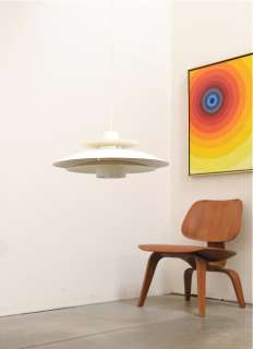 Mid Century Danish Modern UFO Hanging Lamp Fixture Eames Era  