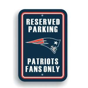  New England Patriots Parking Sign 12 In.x 18 In. Office 