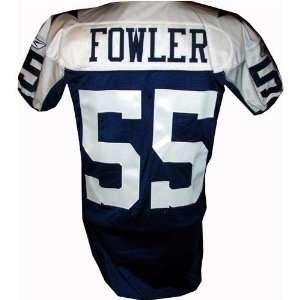  Ryan Fowler #55 Cowboys Game Issued Navy Throwback Jersey 