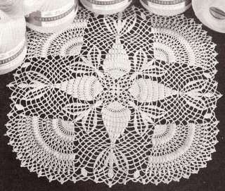 Vintage Crochet Doily Thread PATTERN Pineapple Popcorn  