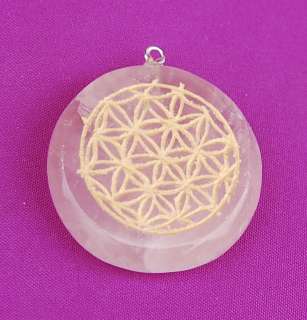 Flower of Life Crystal Chakra Healing Discs & Pendants  