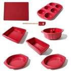 Silicone Solutions 8 Piece Burgundy Bakeware Set