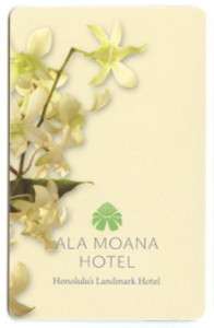 Hawaii Hotel Key Card Ala Moana Hotel  