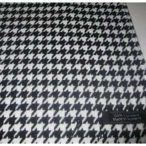  Black and White Large Houndstooth Scarf 