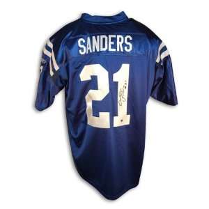  Bob Sanders Autographed Indianapolis Colts Blue Reebok 