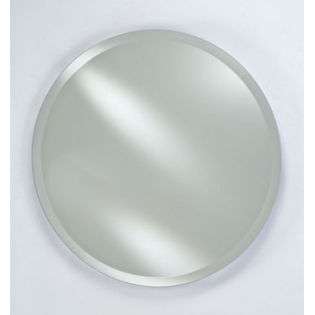   RM 424 24 in.Radiance Round Frameless Wall Mirror Beveled 