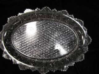 Gillinder and Sons Leaves Maple Leaf Oval Glass Platter  
