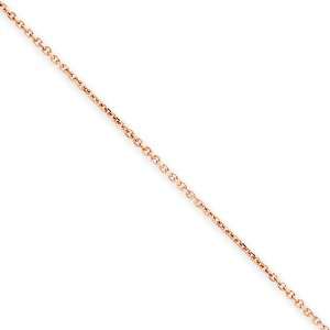  24 Inch 14k Rose Gold 1.0mm Cable Chain Vishal Jewelry 