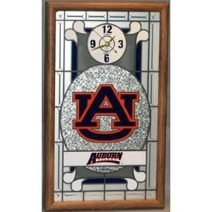Auburn Tigers Wall Clock Wooden Frame NCAA College Athletics Fan Shop 