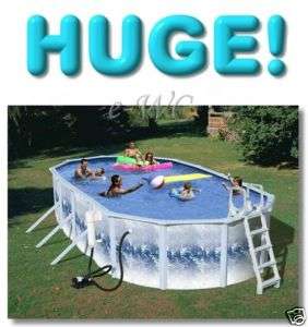 24x12x52 Oval Above Ground Swimming Pool Set in BLUE  