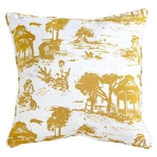 Working Class Studio The Savannah Toile Collection Pillow, Mustard, 18 