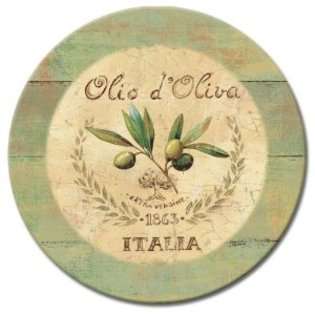 CounterArt Lazy Susan Glass Serving Plate, Olive 