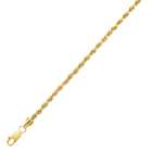 JewelryWeb 10k Gold Yellow 2.5 Mm Sparkle Rope Chain Bracelet 7 Inch