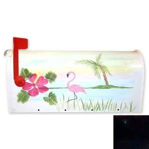  Flamingo Mailbox (Black) (9H x 6.85W x 20D) Patio 