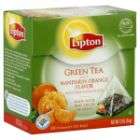 Lipton Tea, Pyramid Bags, Green Tea with Mandarin Orange Flavor, 20 