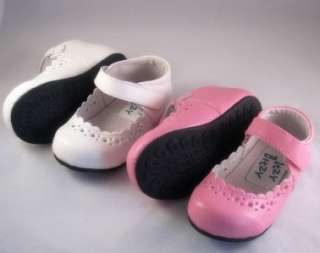 Baby girl infant new leather shoes christiening Baptism size 4 5 6 6.5 