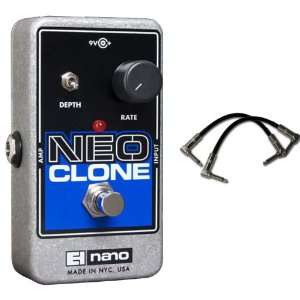  Electro Harmonix Neo Clone Analog Chorus Bundle w/2 FREE Cables 