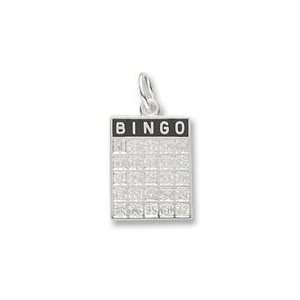 Bingo Card Charm in Sterling Silver