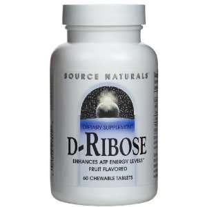 Source Naturals D Ribose Fruit Flavored Chewable Tabs 