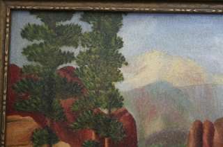ORIGINAL OIL PIKES PEAK V SEWELL 1939 6 x 9 INCHES  