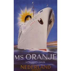  MS. ORANJE SHIP HOLLAND JAVA THE NETHERLANDS SMALL VINTAGE 
