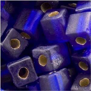   Silver Lined Cobalt Blue Matte #020F 10 Grams Arts, Crafts & Sewing