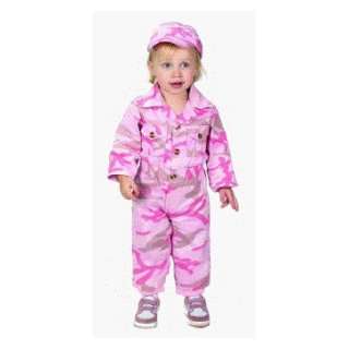 Jr Camouflage Suit w/ Cap   Pink Infant Costume Age 18mo 