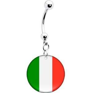  Italy Flag Belly Ring Jewelry