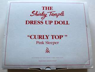 SHIRLEY TEMPLE DRESS UP DOLL CLOTHES DANBURY MINT CURLY TOP SET PINK 