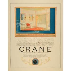  1925 Ad Crane Export Bathroom Tiled Floor Home Decor 