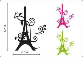 Wall Art Vinyl Decal Sticker Eiffel Tower Paris  