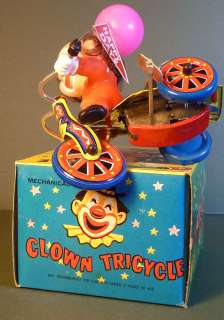 Tin Windup mechanical Girls Tricycle   Mint in the Box  