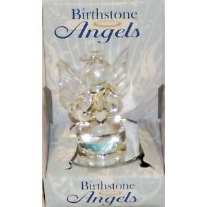 April Birthstone Glass Angel
