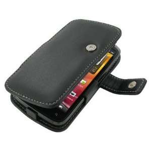  Genuine Cowhide Leather Book Type Black Phone Protector 