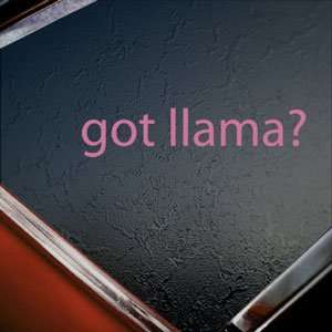  Got Llama? Pink Decal Alpaca Famer Truck Window Pink 