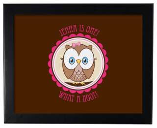 OWL First Birthday Party Favor 8x11 inch WALL PRINT  