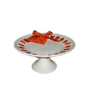  RIBBON HALLO BLACK 10 FOOTED CAKE STAND