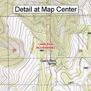 USGS Topographic Quadrangle Map   Castle Rock, Oregon (Folded 
