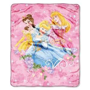  Disneys Princess Jewels and Flowers Micro Raschel Blanket 