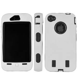  White Rugged Hard Dual Layer Case for Apple iPhone 4 Cell 