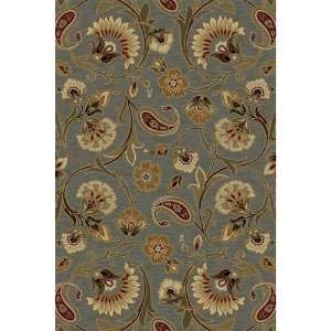  TayseRugs Impressions Blue Blooming Vine Contemporary Rug 