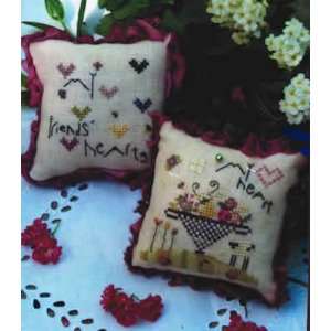  Our Hearts Pincushion Kit (cross stitch) Arts, Crafts 