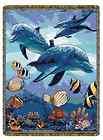 Ocean Blue Huge Seaworld Dolphins Glass Sculpture  