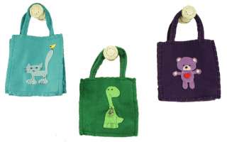 Felt Gift Bags With Unisex Theme Applique / Baby Shower & Party Favors 